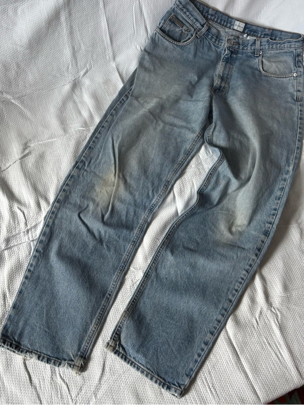 Vintage Calvin Klein
90s relaxed Straight leg 
Denim 36
Made in 🇺🇸